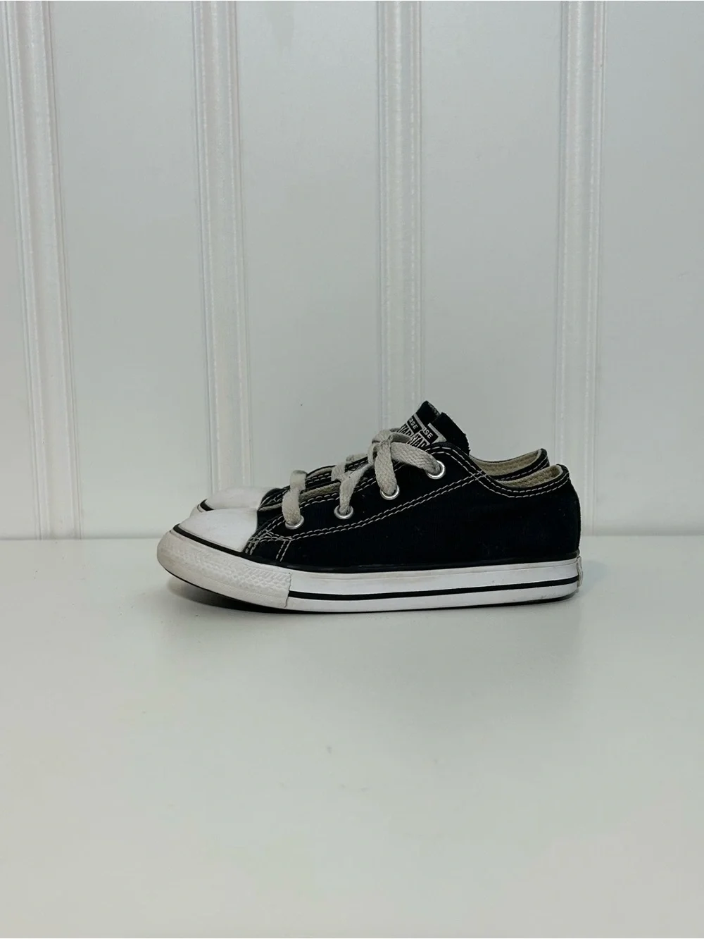 Converse ctas Black and White Kids Low-Top Sneakers